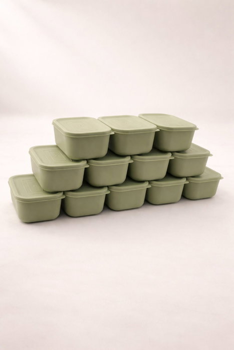 Hermia Set de Cajas de Almacenamiento de 12 Piezas Verde